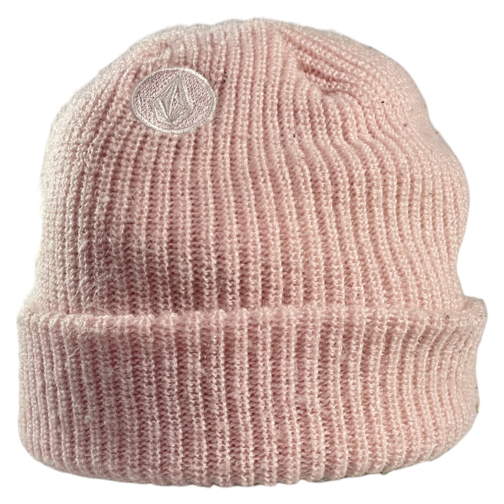 Volcom Pale Pink Knit Logo Beanie — Kid Size